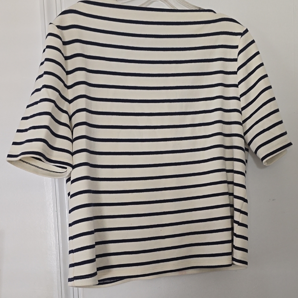Striped Black and White Women's Top